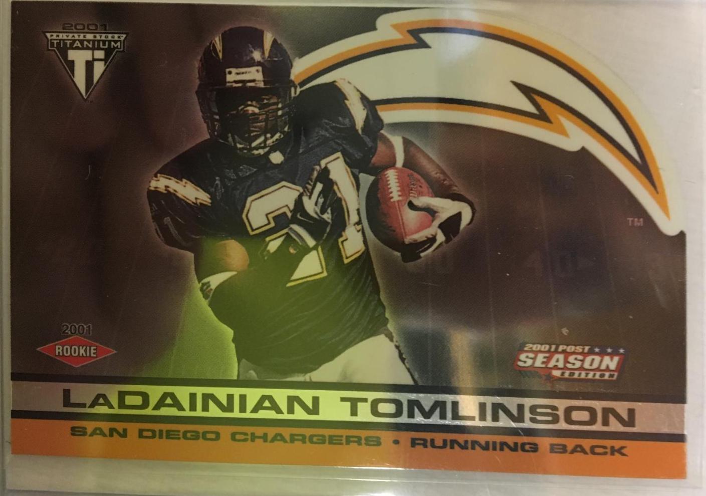 LaDainian Tomlinson #P77 Football Cards 2001 Pacific Titanium Post Season