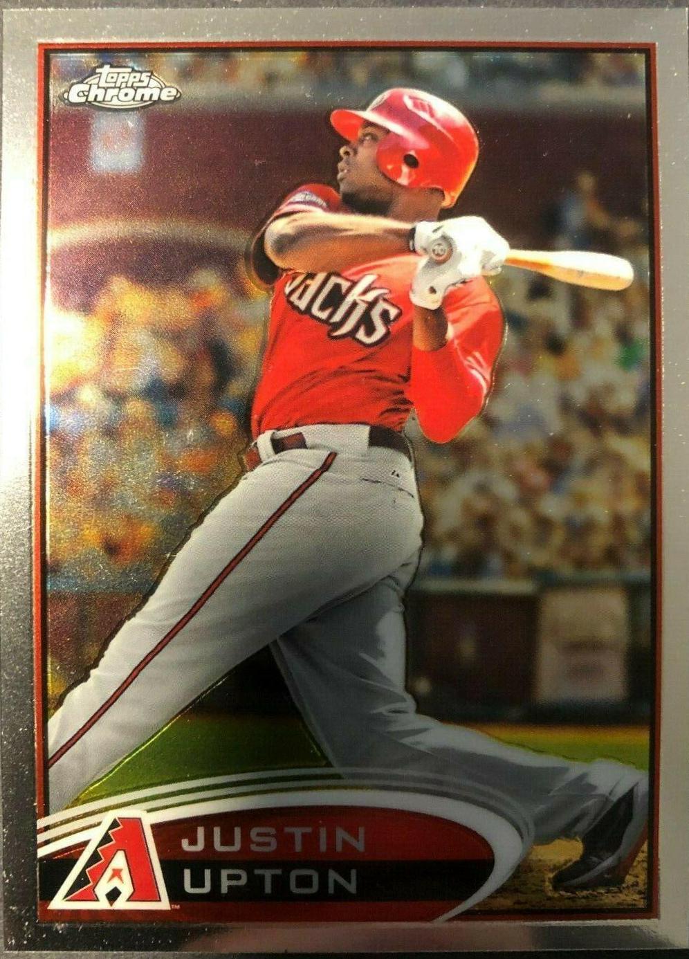 Justin Upton #10 Baseball Cards 2012 Topps Chrome