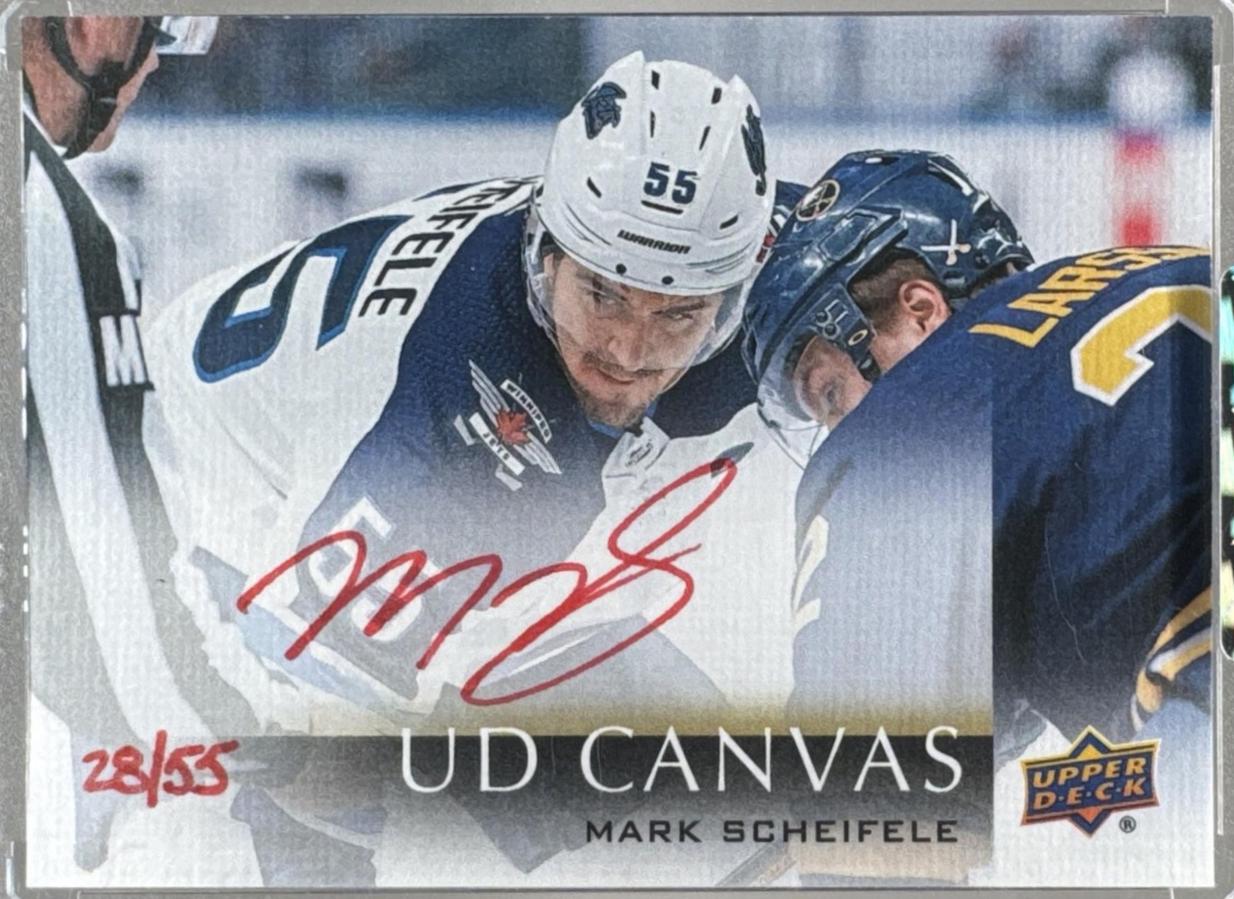 Mark Scheifele #CS-MS 2019-20 Upper Deck Clear Cut Hockey Canvas Signatures