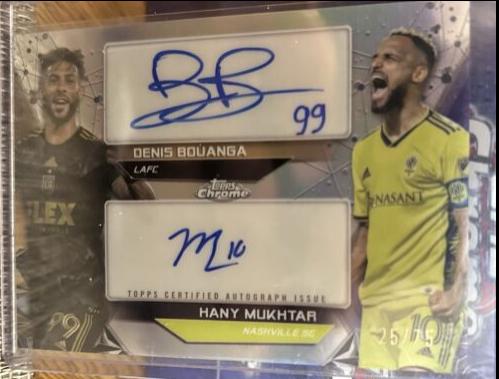 Denis Bouanga / Hany Mukhtar #DA-DH Soccer Cards 2024 Topps Chrome MLS Dual Autograph