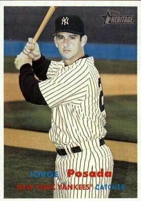 Jorge Posada #30 Baseball Cards 2006 Topps Heritage