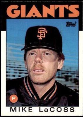 1986 Topps Traded Mike LaCoss #57T card