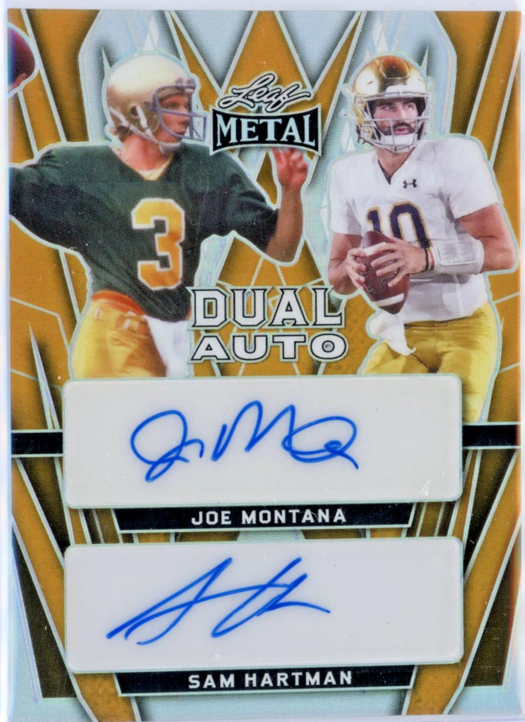 Joe Montana / Sam Hartman [Gold Prismatic] #DA-11