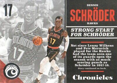 Dennis Schroder #4 Basketball Cards 2017 Panini Chronicles