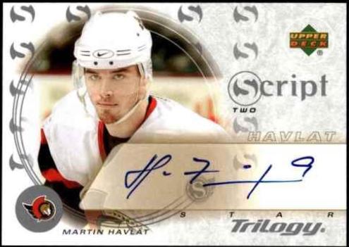 Martin Havlat #S2-MH Hockey Cards 2003 Upper Deck Trilogy Script Two