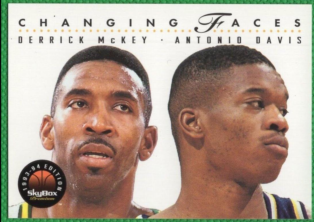 Changing Faces Derrick McKey & Antonio Davis #302 Basketball Cards 1993 Skybox Premium