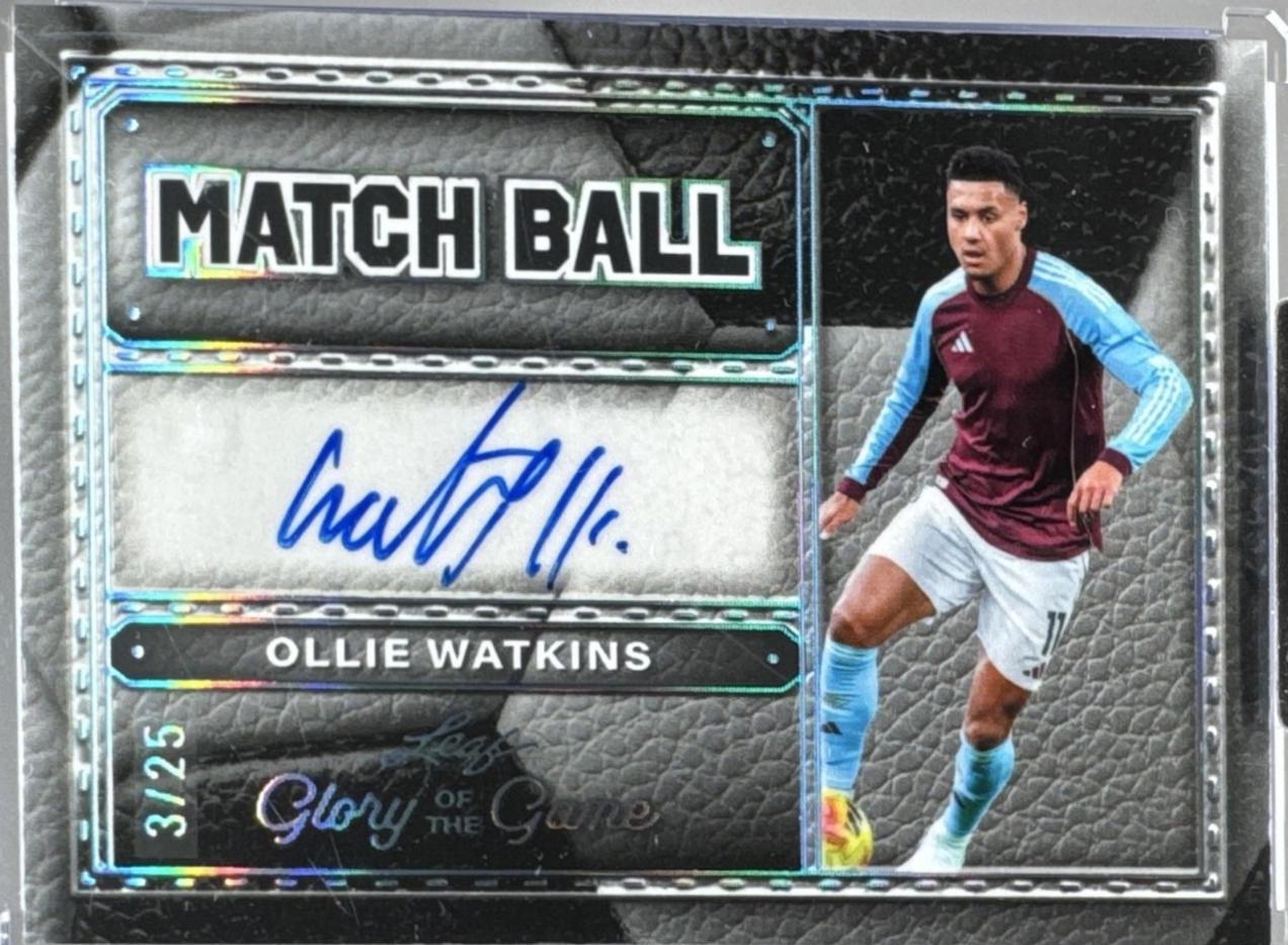 Ollie Watkins #MB-OW1 2026 Leaf Glory Of The Game Match Ball Autograph Soccer