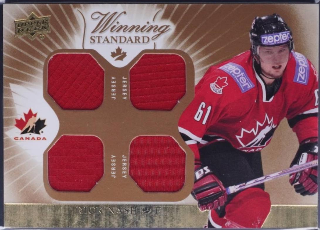 Rick Nash #WS-RN 2015 Upper Deck Team Canada Master Collection Winning Standard Hockey