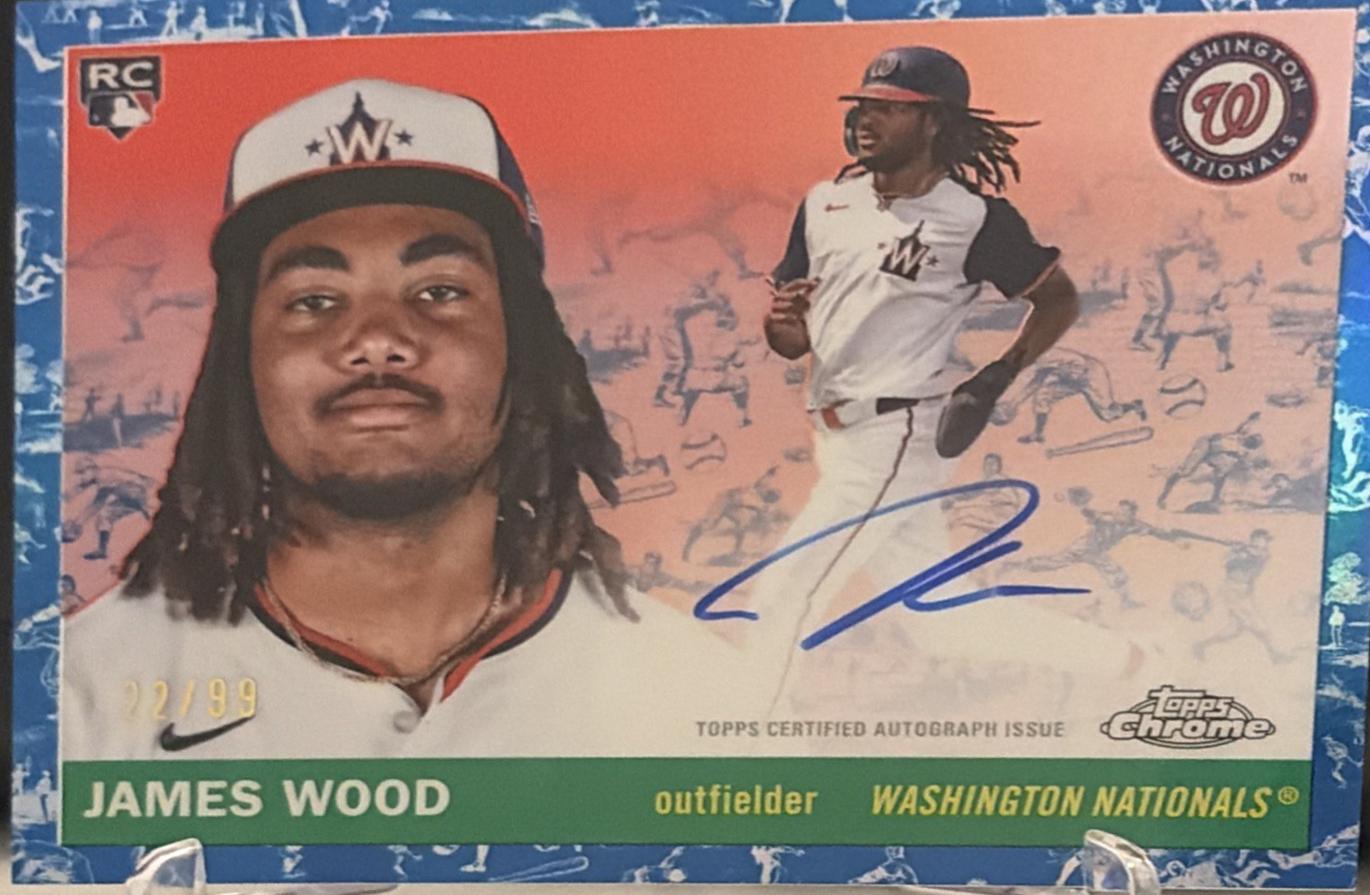 James Wood [Blue Prism] #CPA-JW Prices | 2025 Topps Chrome