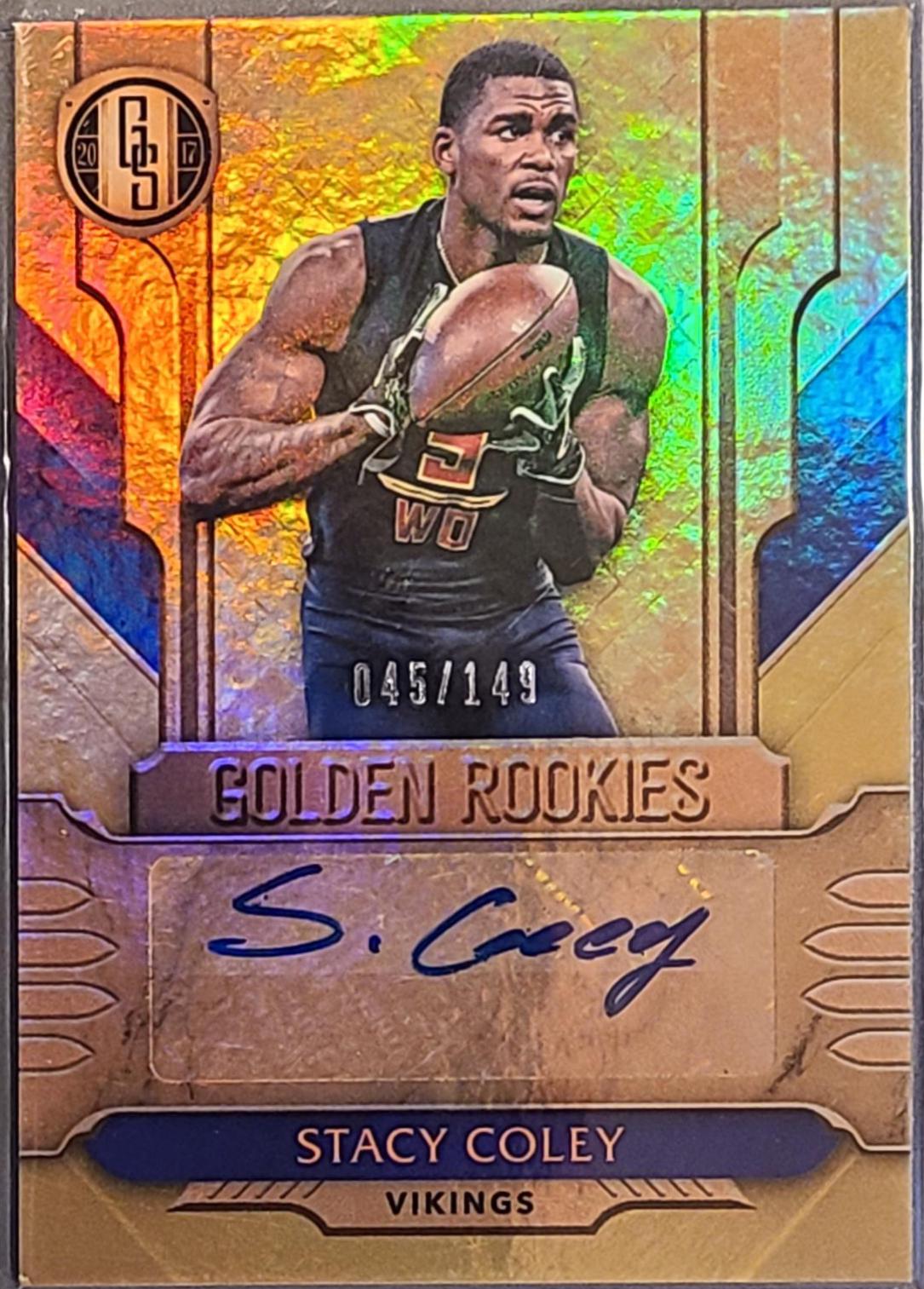 Stacy Coley #GR-SC Football Cards 2017 Panini Gold Standard Golden Rookies Autograph