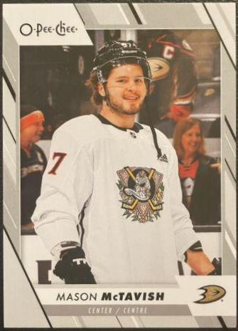 Mason McTavish #12 Hockey Cards 2023 O-Pee-Chee Pregame Warm-Up Jersey Photo