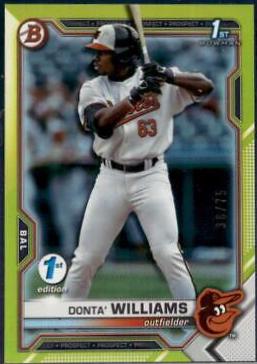 Donta' Williams [Yellow Foil] #BD-90