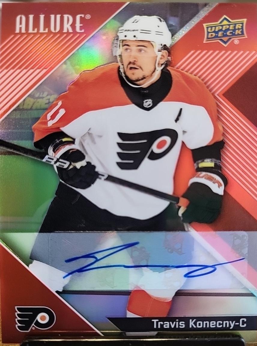 Travis Konecny [Red Rainbow Autograph] #18 Prices | 2024 Upper