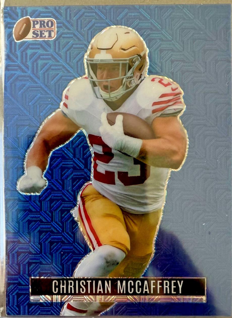 Christian McCaffrey #RB-25 2023 Pro Set Metal Retro Football