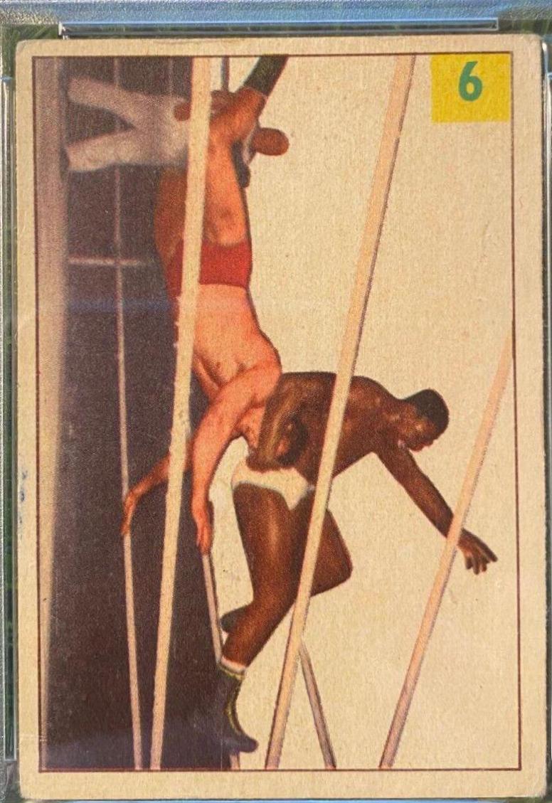 Bobo Brazil #6 Wrestling Cards 1955 Parkhurst