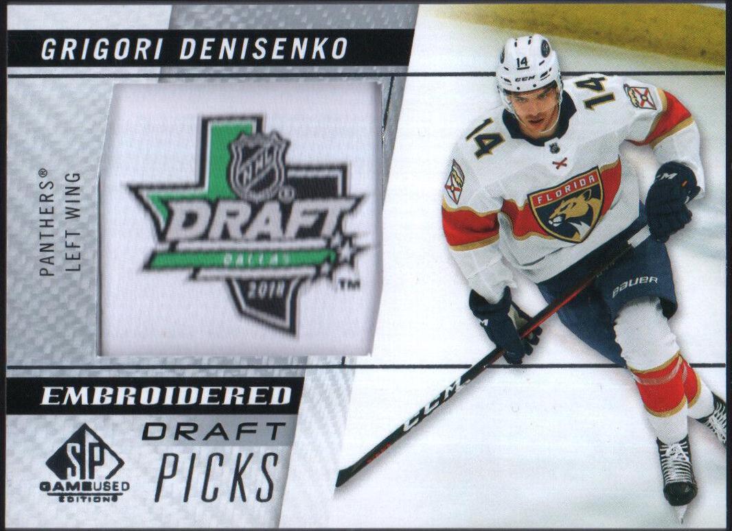 Grigori Denisenko #80 2021-22 SP Game Used Hockey Embroidered in History