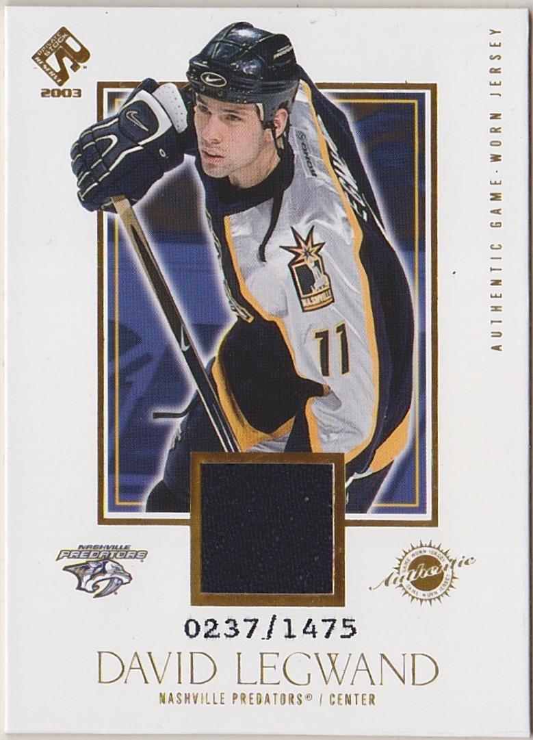 David Legwand #128 2002 Pacific Private Stock Reserve Hockey