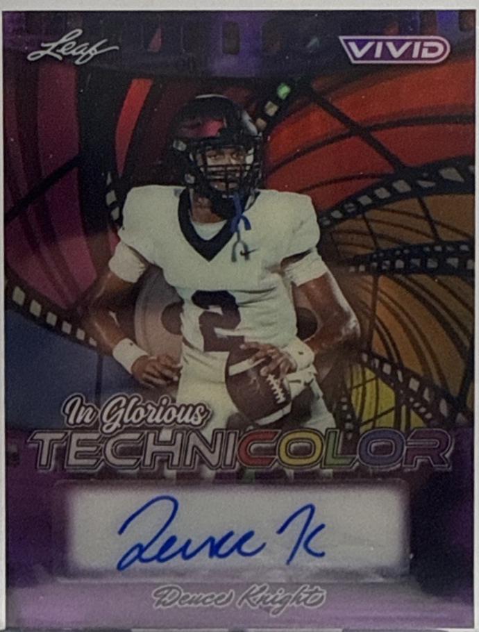 Deuce Knight #GA-DK1 2025 Leaf Optichrome Glow Auto Football