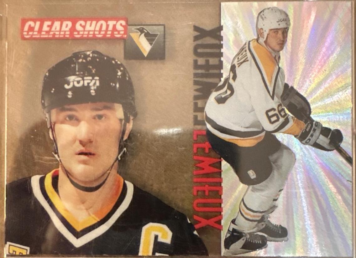 Mario Lemieux #13 Hockey Cards 1995 Pinnacle Clear Shots