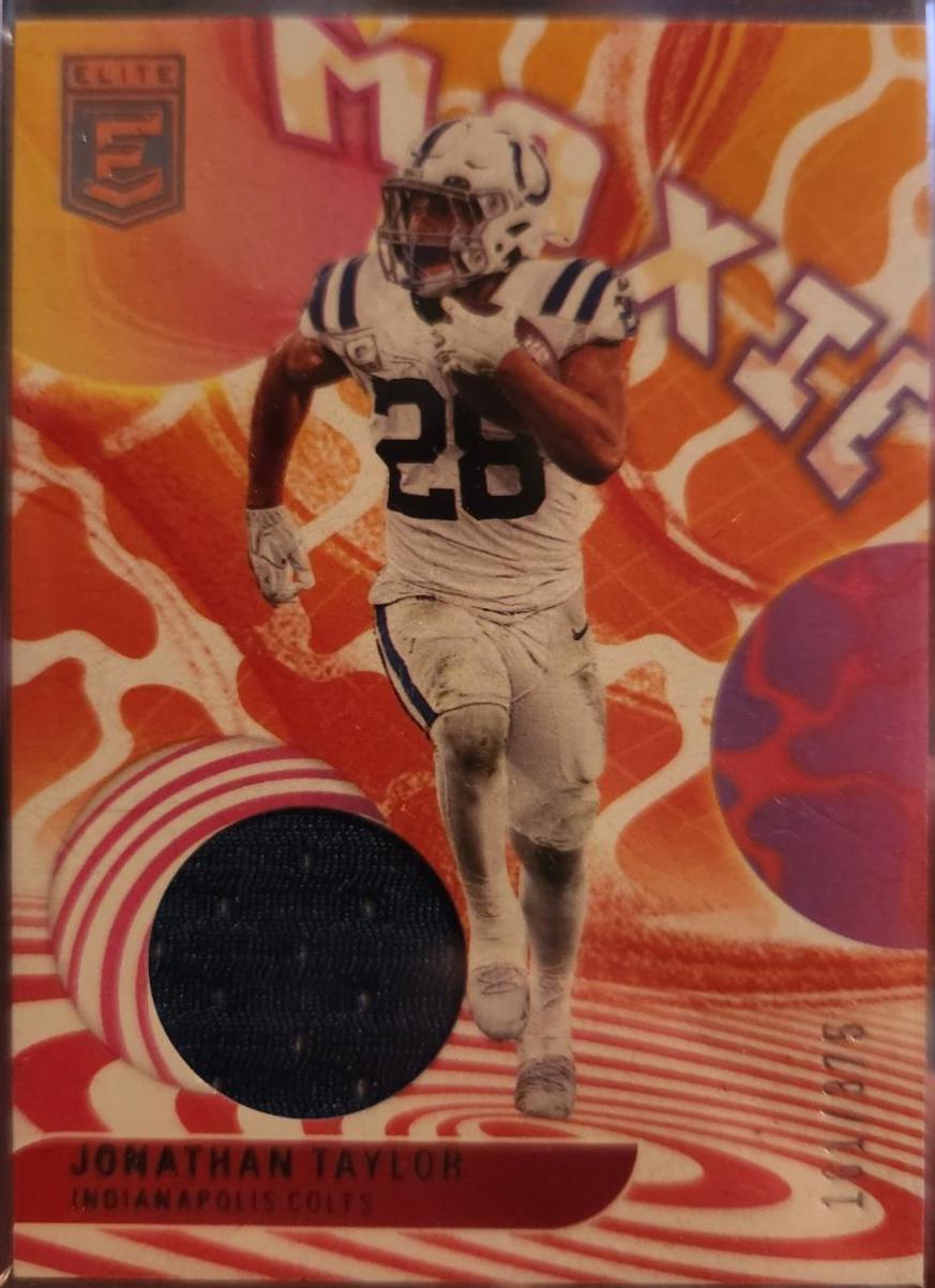 Jonathan Taylor #10 Football Cards 2023 Panini Donruss Elite Moxie Patch
