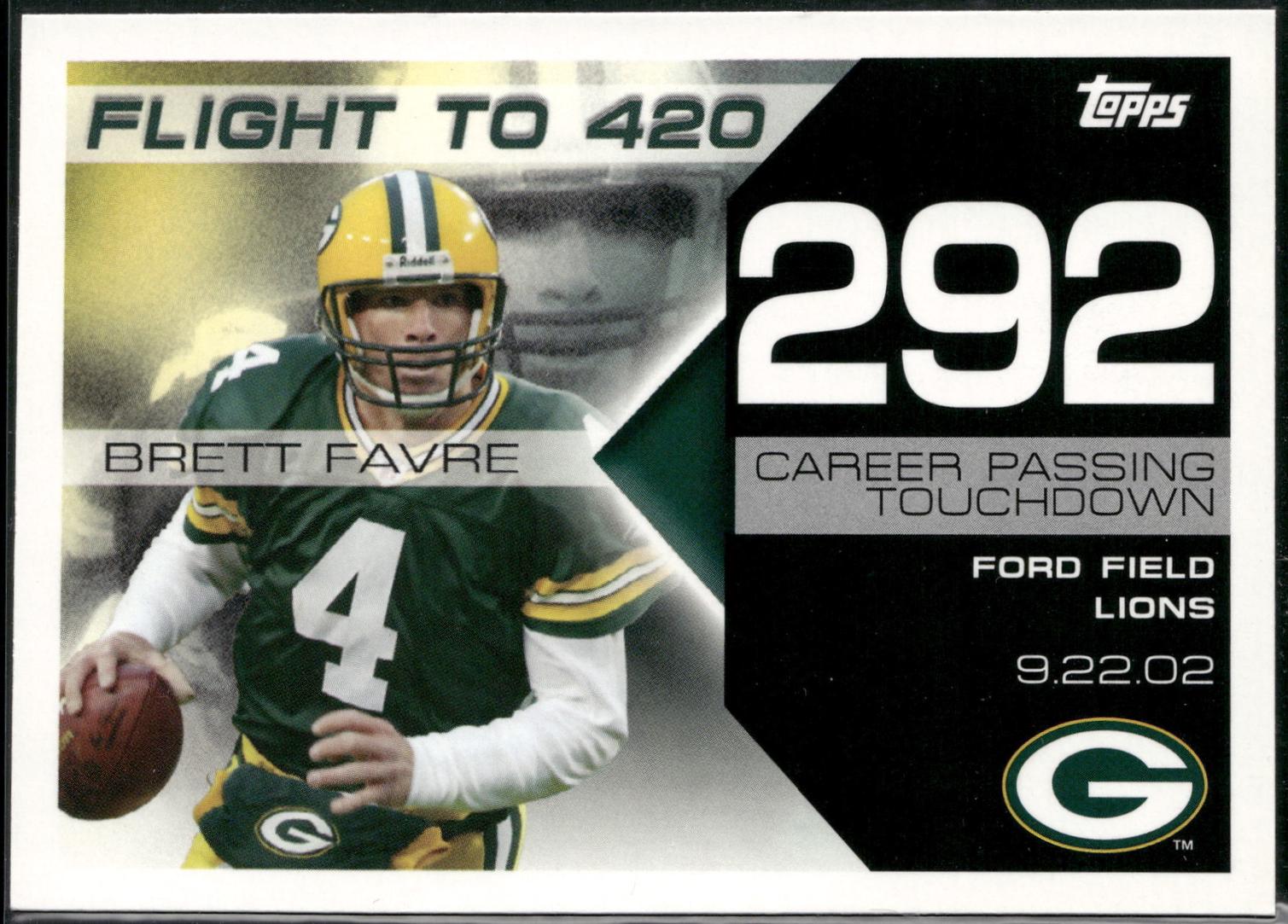 Brett Favre #BF292 2008 Topps Brett Favre Collection Football