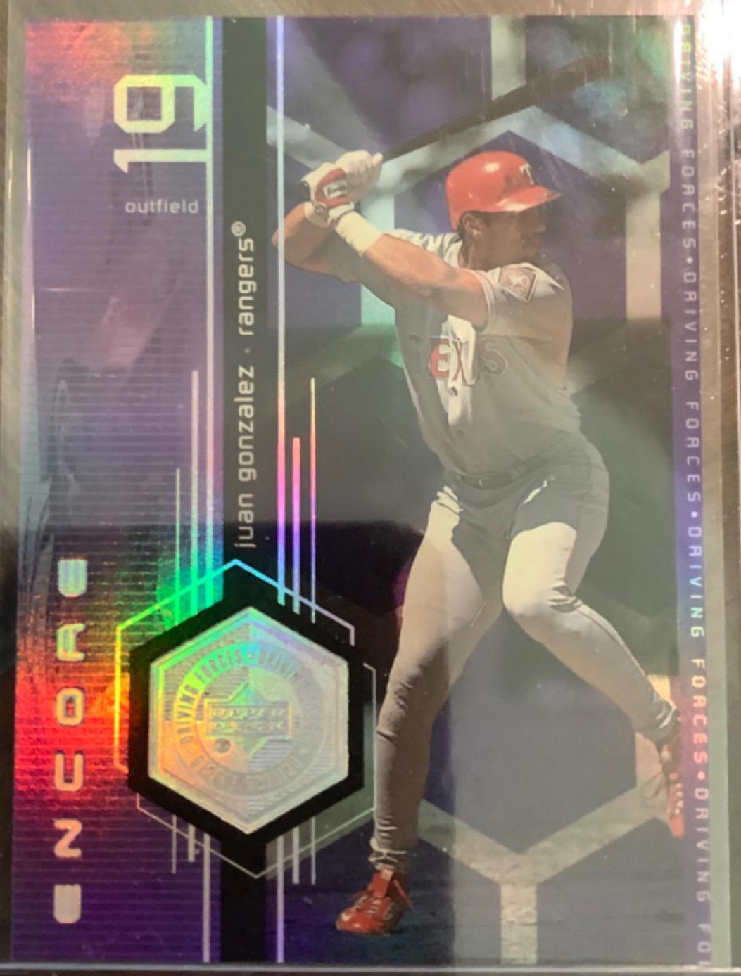 Juan Gonzales #7 Baseball Cards 1999 Upper Deck Encore Driving Forces