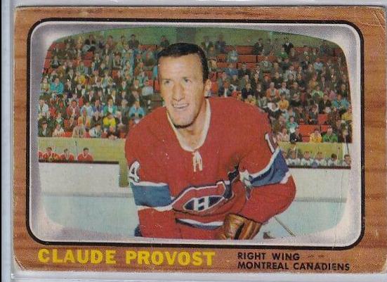 Claude Provost #9 Hockey Cards 1966 Topps