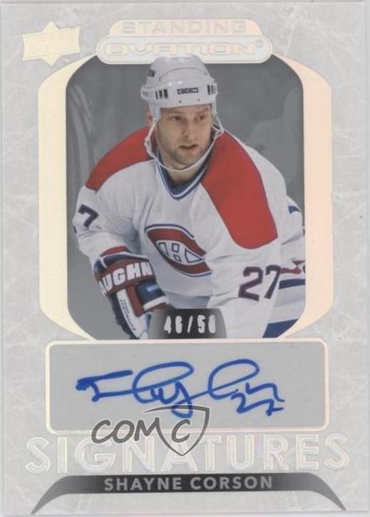 Shayne Corson #SOS-SC Hockey Cards 2021 Upper Deck Ovation Standing Signatures