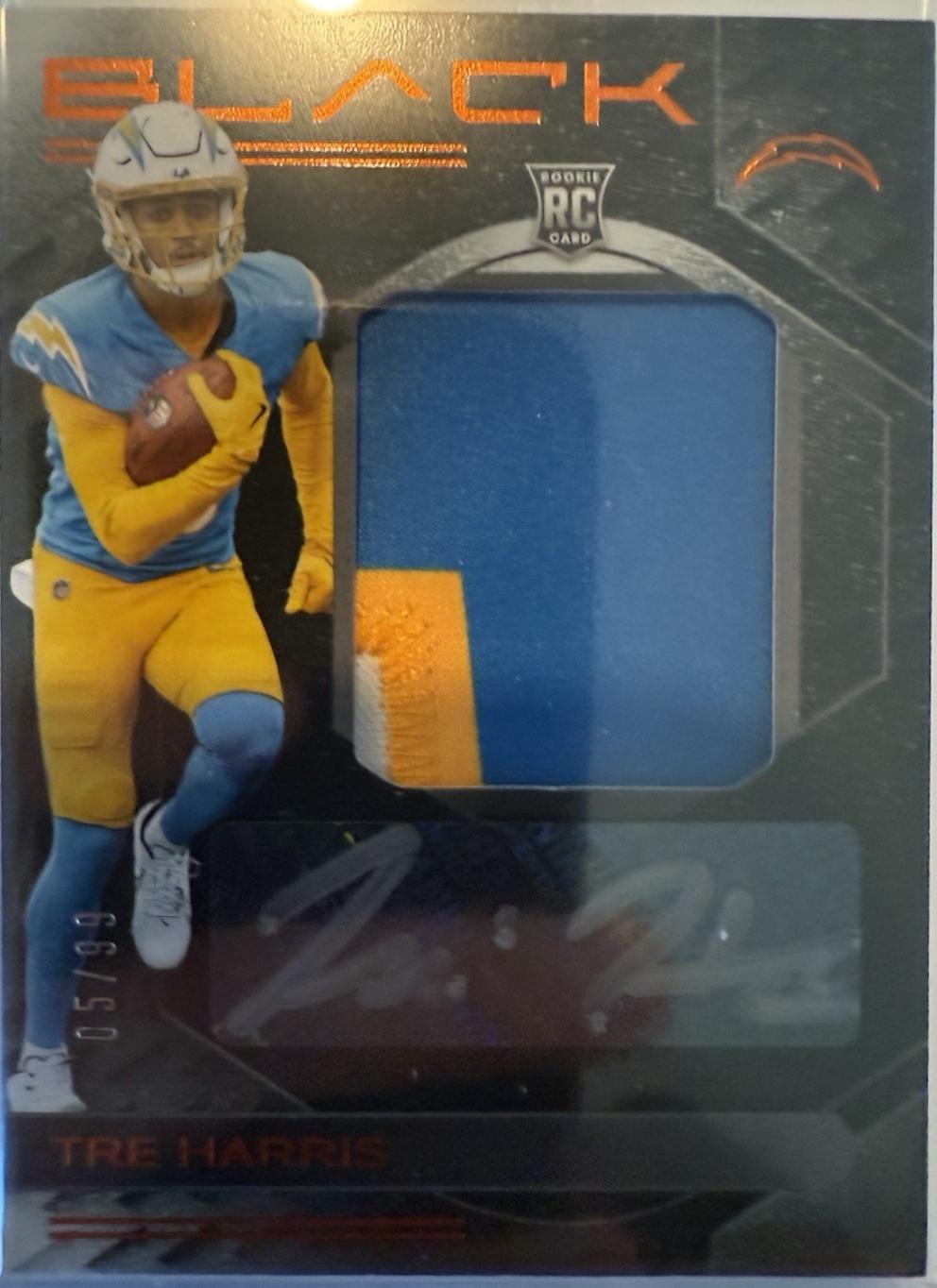 Tre Harris #37 2025 Panini Black Football Rookie Patch Autographs
