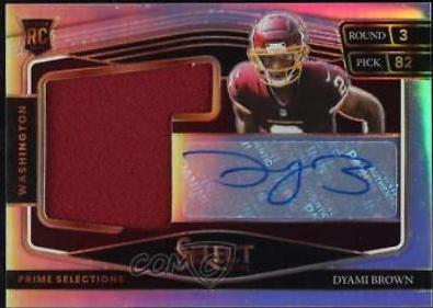 Dyami Brown #PS-DBR Football Cards 2021 Panini Select Prime Selections Signatures