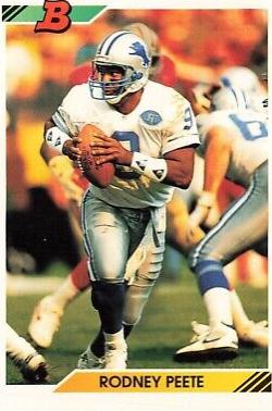 Rodney Peete #37 Football Cards 1992 Bowman