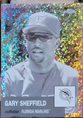Gary Sheffield [Black & White Mini-Diamond Refractor] #425