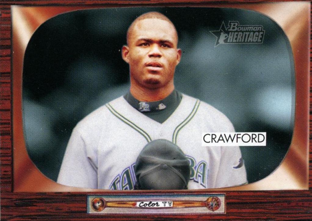Carl Crawford #78 Baseball Cards 2004 Bowman Heritage