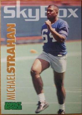 Michael Strahan #398 Football Cards 1993 Skybox Impact