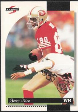 Jerry Rice [Artist's Proof] #42 Prices | 1996 Panini Score | Football Cards