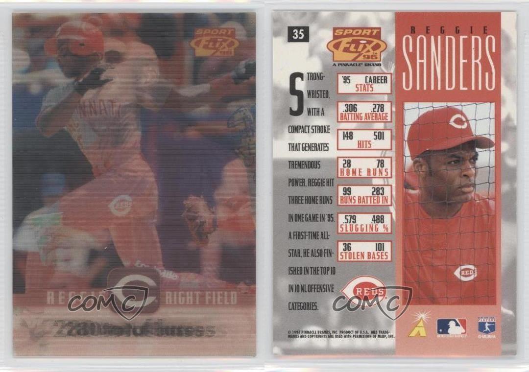 Reggie Sanders #35 Baseball Cards 1996 Sportflix