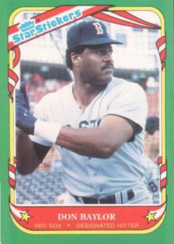 Don Baylor #7 Baseball Cards 1987 Fleer Star Stickers