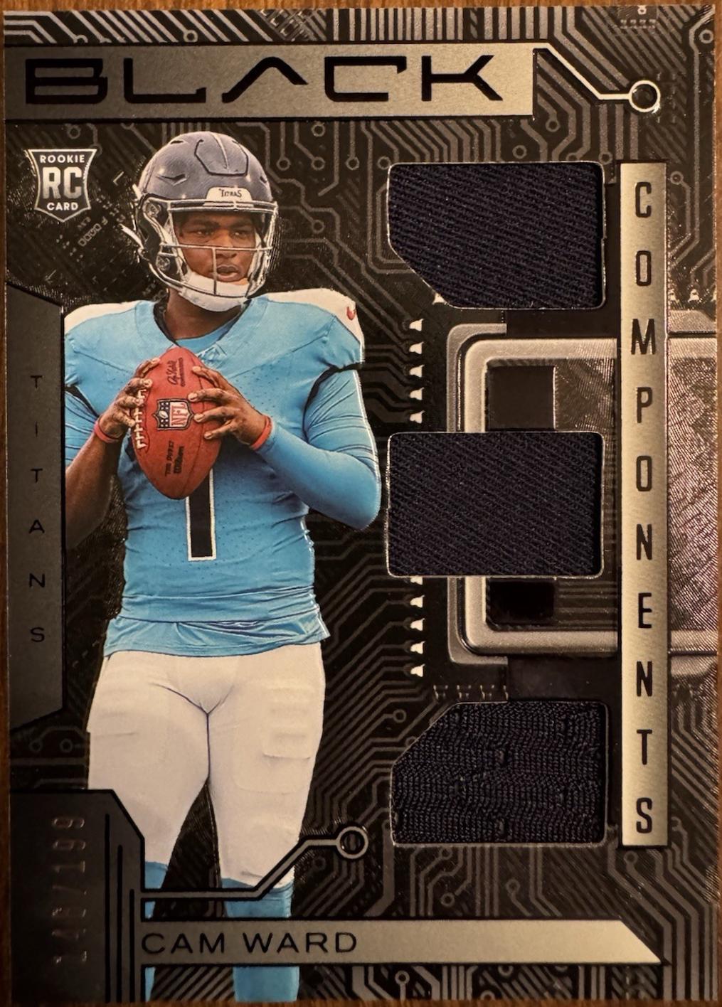 Cam Ward #1 2025 Panini Black Components Football