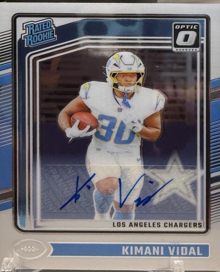 Kimani Vidal #262 Football Cards 2024 Panini Donruss Optic Rated Rookies Autographs