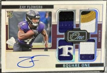 Zay Flowers [Platinum Square One Autograph] #76