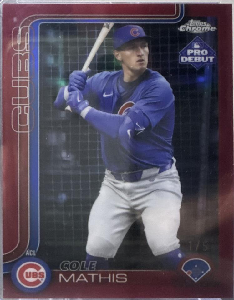 Cole Mathis [Red Refractor] #PDC-43 Prices | 2025 Topps Pro Debut ...
