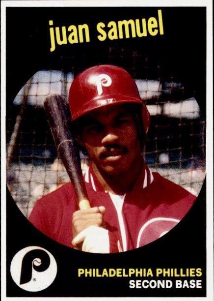 Juan Samuel #7 Baseball Cards 1989 Baseball Cards Magazine Repli