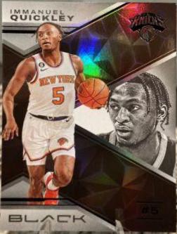 Immanuel Quickley #62 Basketball Cards 2022 Panini Black