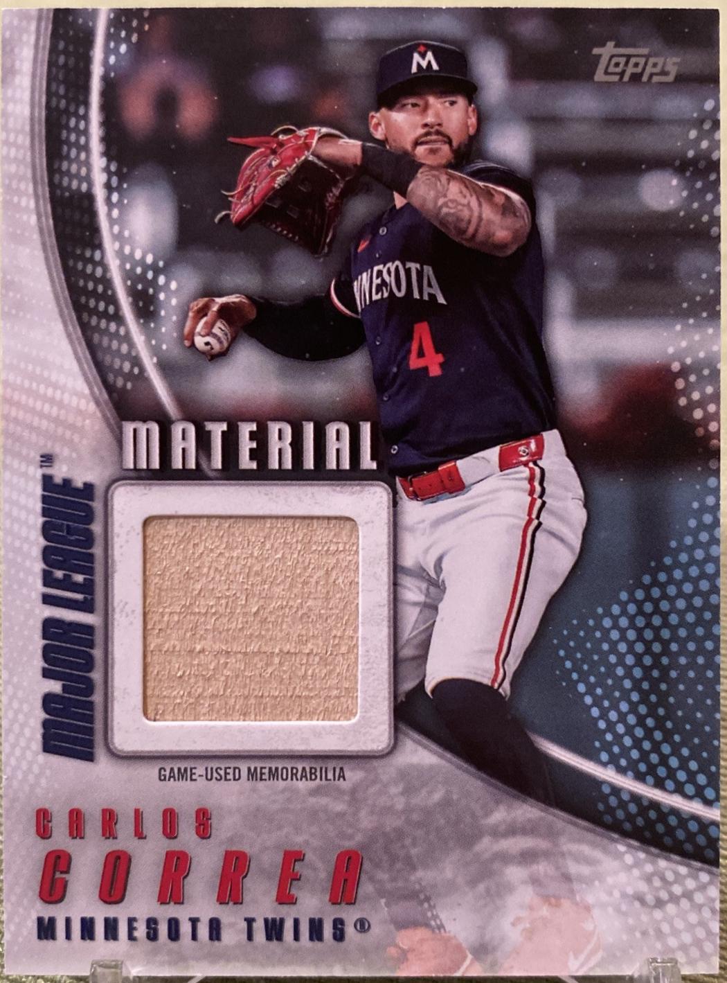 Carlos Correa #MLM-CC Baseball Cards 2025 Topps Major League Material