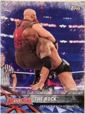 The Rock #65 Wrestling Cards 2017 Topps WWE Road To Wrestlemania