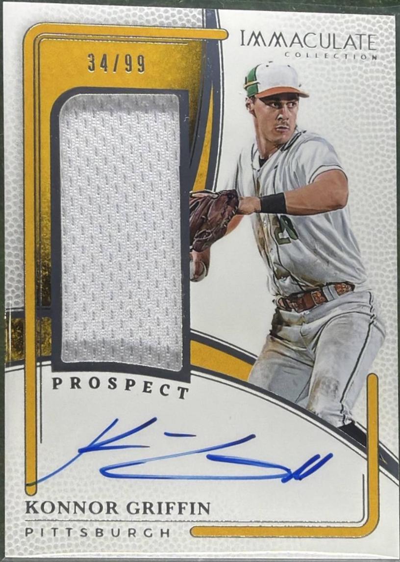 Konnor Griffin #2 2026 Panini Immaculate Prospect Patch Autograph Baseball