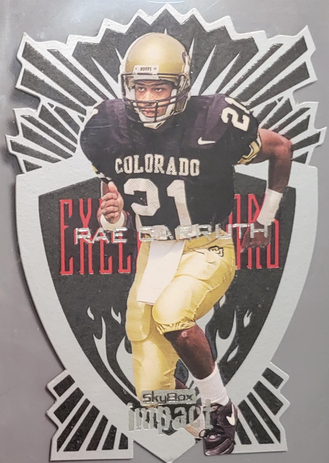 Rae Carruth #2 Football Cards 1997 Skybox Impact Excelerators