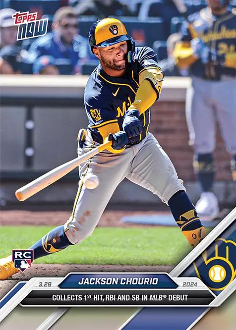 Jackson Chourio #16 Baseball Cards 2024 Topps Now
