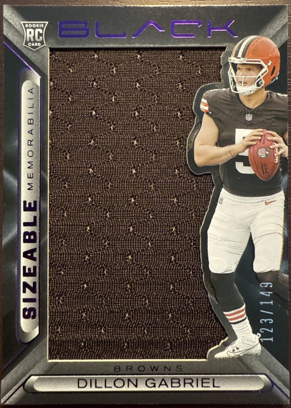 Dillon Gabriel #36 2025 Panini Black Football Sizeable Rookie Memorabilia