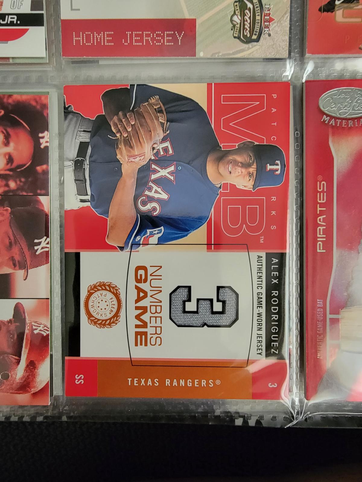 Alex Rodriguez #AR-NG Baseball Cards 2003 Fleer Patchworks Numbers Game